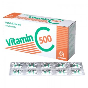 VITAMIN C TABLETE 500MG A100 VITAMIN C TABLETE 500MG A100