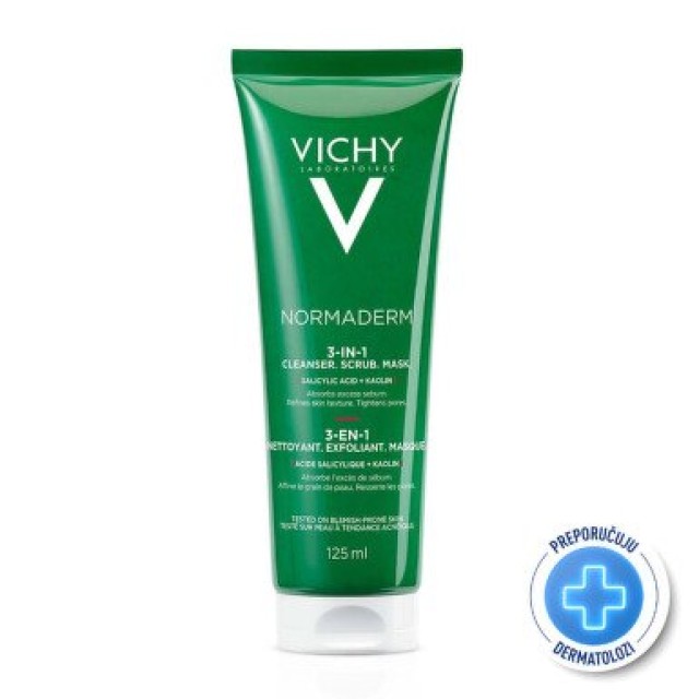 Vichy Normaderm 3U1 Za Ciscenje Lica 125Ml Vichy Normaderm 3U1 Za Ciscenje Lica 125Ml