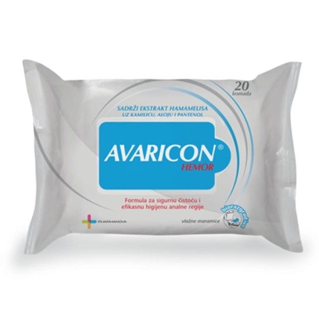 AVARICON HEMOR VLAZNE MARAMICE A20 Avaricon Hemor Vlažne Maramice A20