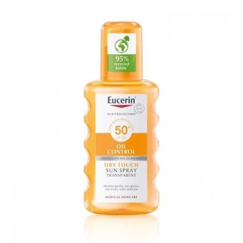 EUCERIN SUN OIL CONTROL DRY TOUCH TRANSPARENTNI SPREJ ZA ZAŠTITU OSETLJIVE KOŽE OD SUNCA SPF50+ 200ML 63907