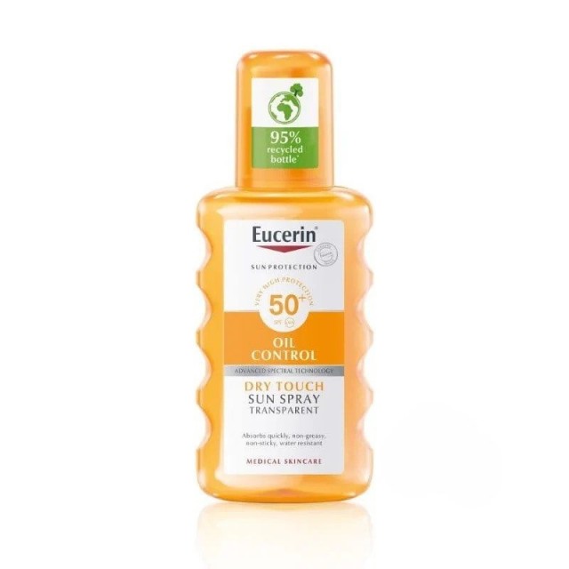 Eucerin Sun Oil Control Dry Touch Transparentni Sprej Za Zaštitu Osetljive Kože Od Sunca Spf50+ 200Ml 63907