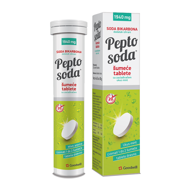 PEPTO SODA ŠUMEĆE TABLETE MINT A20 Pepto Soda Šumeće Tablete Mint A20
