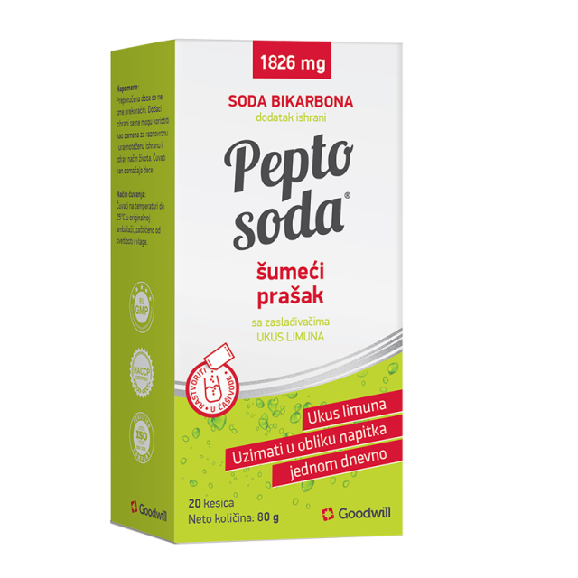 PEPTO SODA ŠUMEĆE TABLETE LIMUN KESICE A14 Pepto Soda Šumeće Tablete Limun Kesice A14
