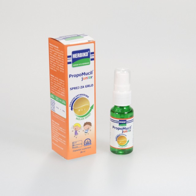HERBIKO PROPOMUCIL JUNIOR SPREJ ZA GRLO 20ML Herbiko Propomucil Junior Sprej Za Grlo 20Ml