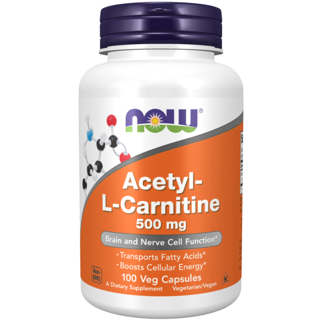 Now Acetyl L-Carnitin Kapsule 100X500Mg