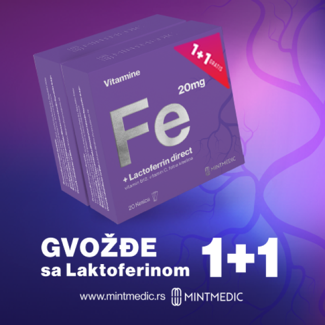 Vitammine Fe + Lactoferrin Direct Kes A20 (1+1 Gratis)