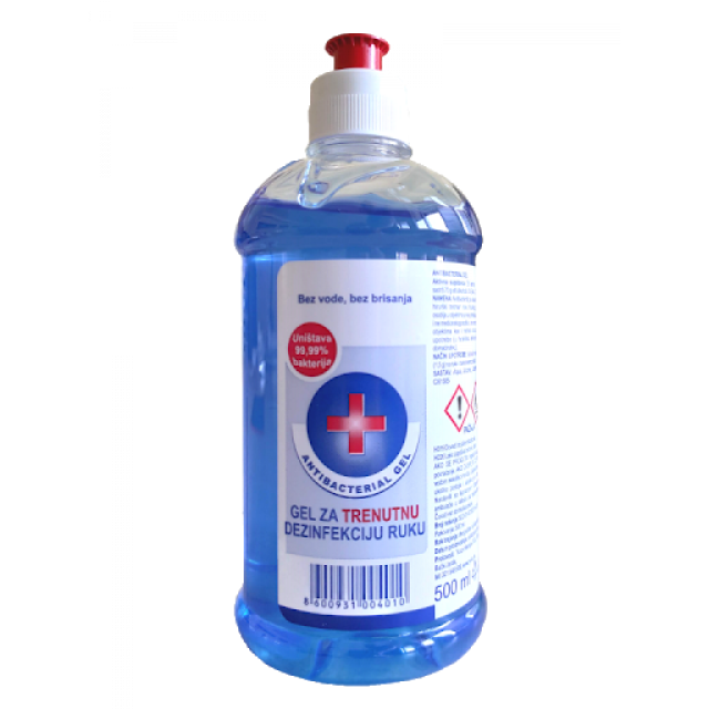 ANTIBAKTERIJSKI GEL ZA TRENUTNU DEZINFEKCIJU RUKU 500ML Antibakterijski Gel Za Trenutnu Dezinfekciju Ruku 500Ml