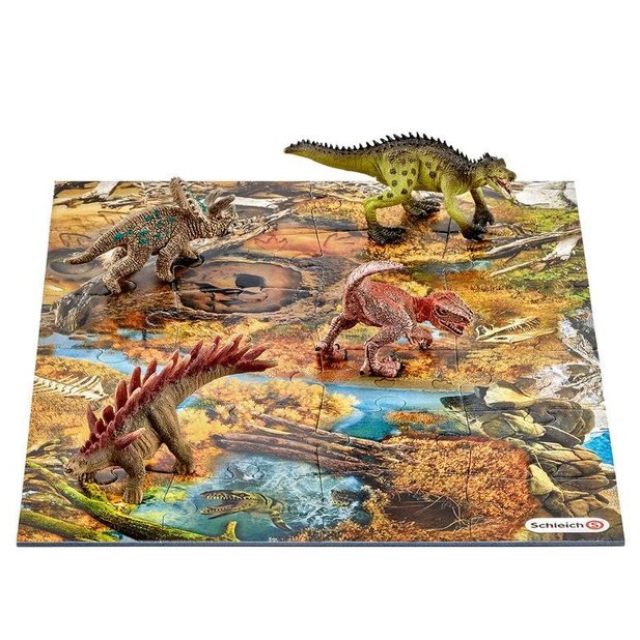 Schleich Dinosaurusi Na Puzzle Podlozi