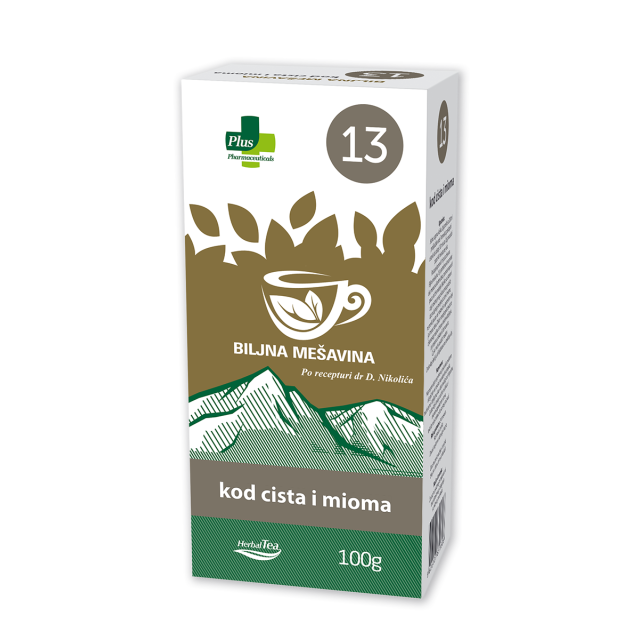 BILJNA MEŠAVINA (ČAJ) 13 KOD CISTA I MIOMA 100G Biljna Mešavina (Čaj) 13 Kod Cista I Mioma 100G