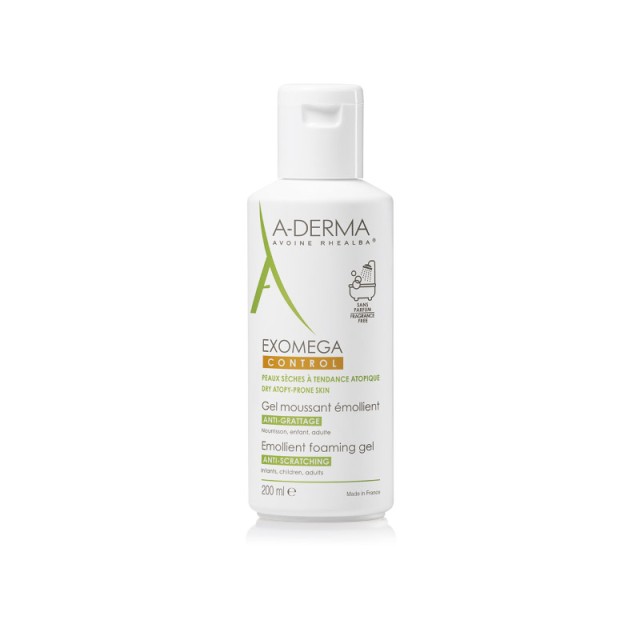 ADERMA EXOMEGA CONTROL PENUŠAVI GEL 200ML Aderma Exomega Control Penušavi Gel 200Ml
