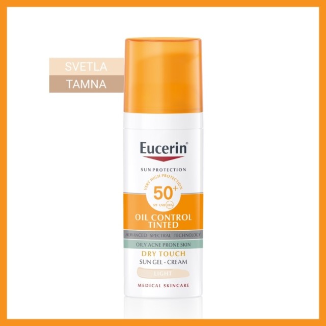 Eucerin Sun Oil Control Tonirana Krema Svetla Spf50+ 50Ml
