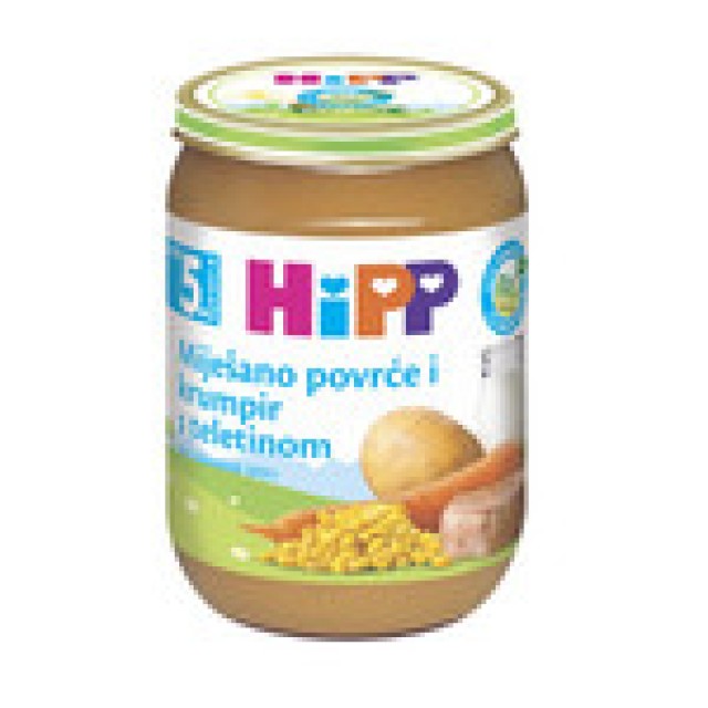 HIPP KAŠICA TELETINA SA POVRĆEM I KROMPIROM 190G Hipp Kašica Teletina Sa Povrćem I Krompirom 190G