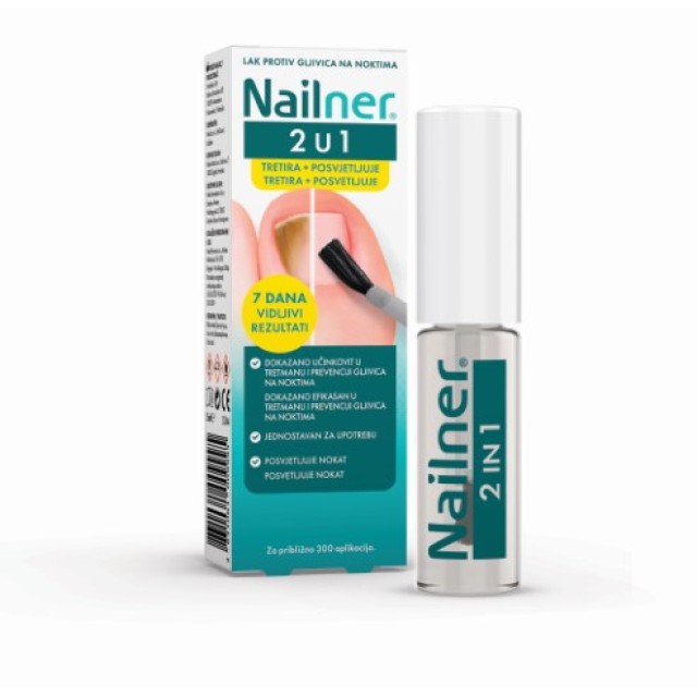 Nailner 2 U 1 Lak Tretman Protiv Gljivica Na Noktima