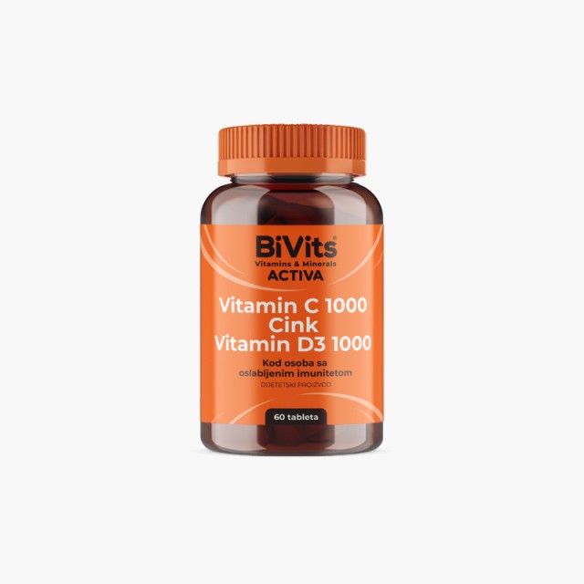 Bivits Act Vitamin C+Cink+D3 Tbl A60