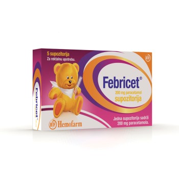 FEBRICET SUPOZITORIJE 5X200MG