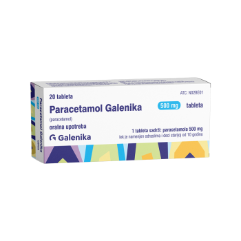 PARACETAMOL GALENIKA TABLETA 20X500MG