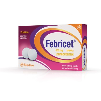 FEBRICET TABLETA 12X500MG