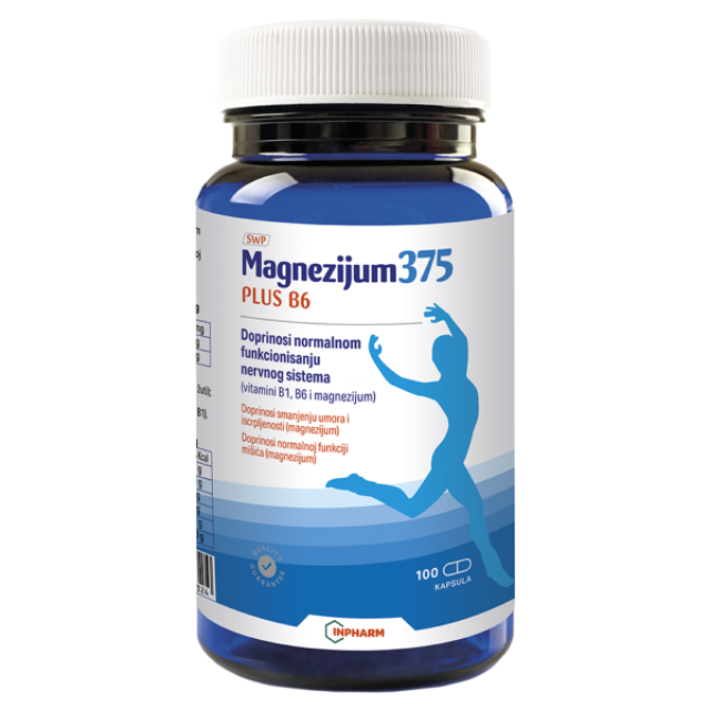 Magnezijum 375 Plus B6 Kapsule A100