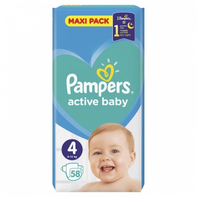 Pampers Pelene Active Baby 4 (58 Komada) Promo