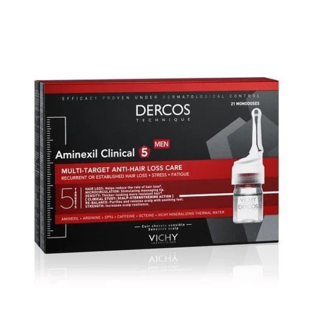 Vichy Dercos Aminexil Clinical 5 Ampule Protiv Opadanja Kose Za Muskarce  21 X 6Ml