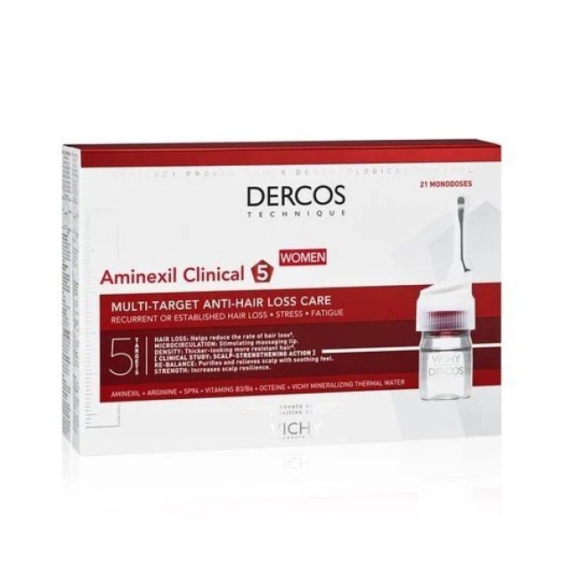 Vichy Dercos Aminexil Clinical 5 Ampule Protiv Opadanja Kose Za Žene 6Ml A21
