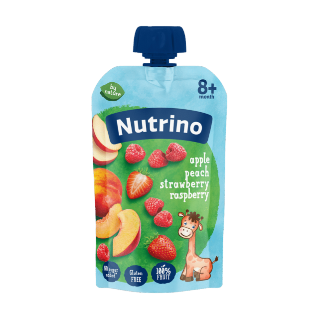 Nutrino Voćna Kaša Pire Od Jabuke, Breskve, Jagode I Maline 100G 6M+