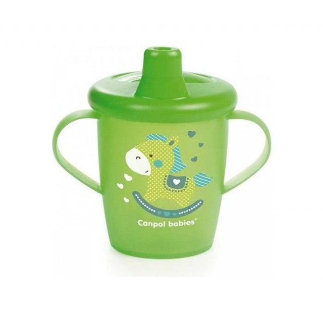 Canpol Babies Šolja No Spill Sa Ručkama Zelena 250Ml 9M+ 31/200