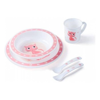 CANPOL BABIES SET ZA HRANJENJE ROZI UZRAST 12+ MESECI 4/401 