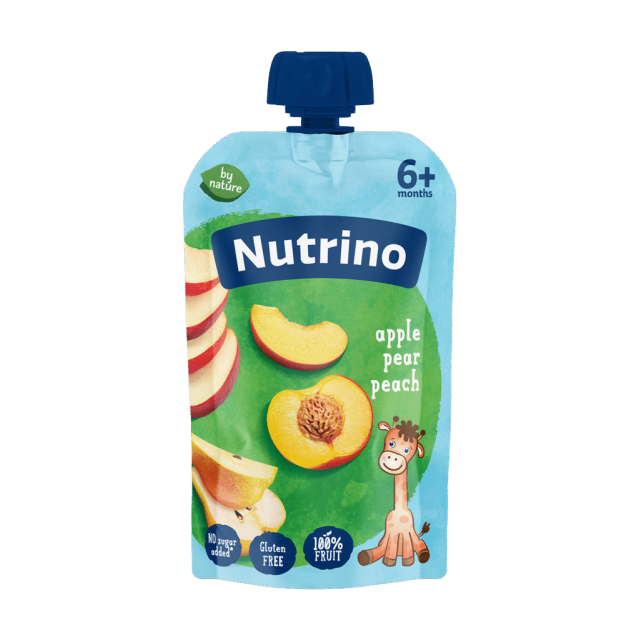 Nutrino Voćna Kaša Pire Od Jabuke, Kruške I Breskve 100G 6M+