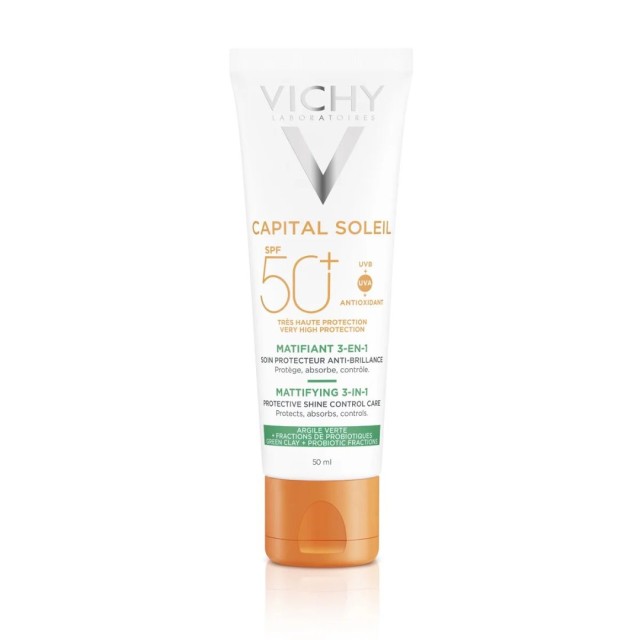 Vichy Capital Soleil Krema Za Lice Sa Matirajucim Efektom 3U1 Spf50+ 50Ml