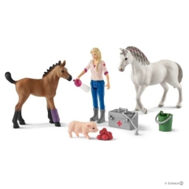 Schleich Veterinarka Sa Kobilom I Zdrebetom 42486