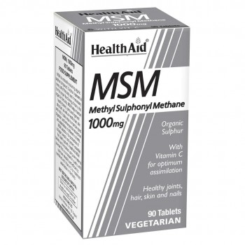 HEALTHAID MSM 1000MG TABLETE A90