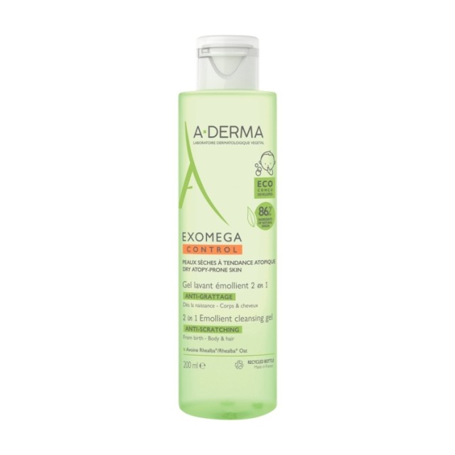 A-Derma Exomega Control Emolijentni Gel Za Pranje 2U1 200Ml A-Derma Exomega Control Emolijentni Gel Za Pranje 2U1 200Ml