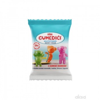 GUMEDIĆI MULTIVITAMIN GUMENE BOMBONE ZA DECU 1 KESICA SA TRI BOMBONE