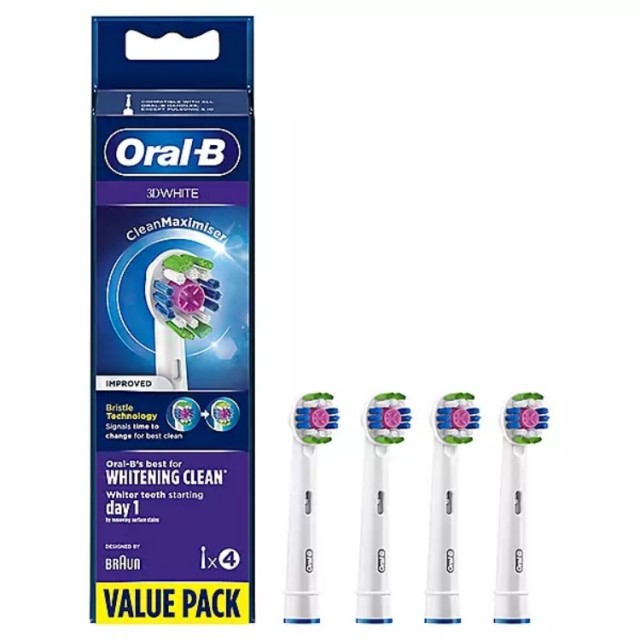 Oral B Zamenske Glave Za Električnu Četkicu 3D White 4 Komada