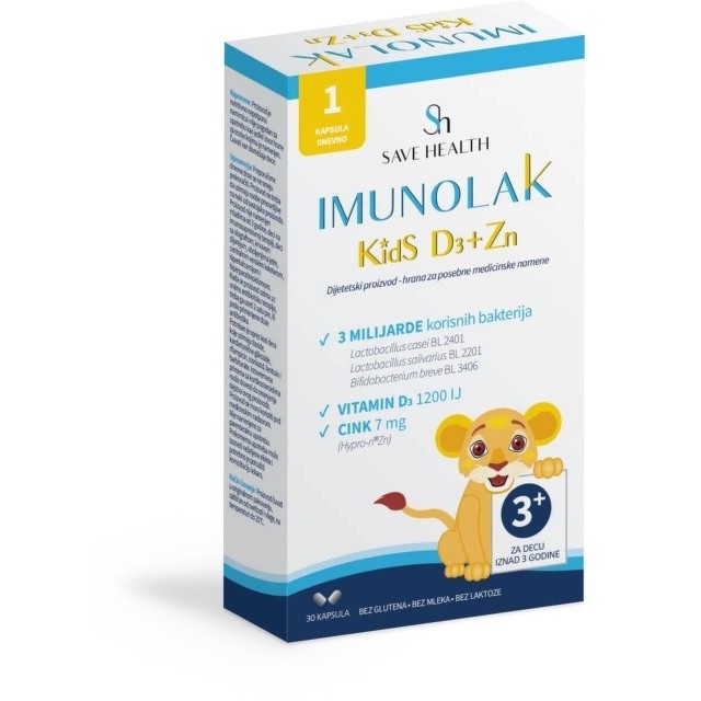 Imunolak Kids D3+Zn Cps A30