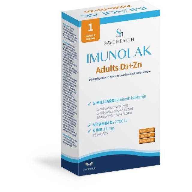 Imunolak Adults D3+Zn Cps A30