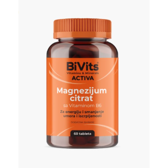 Bivits Activa Magnezijum Citrat + Vitamin B6 Tablete A 60