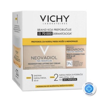 VICHY WINTER NEOVADIOL PMP SERUM 15ML+ PMP KREMA 50ML NORMALNA DO MESOVITA KOZA 8290