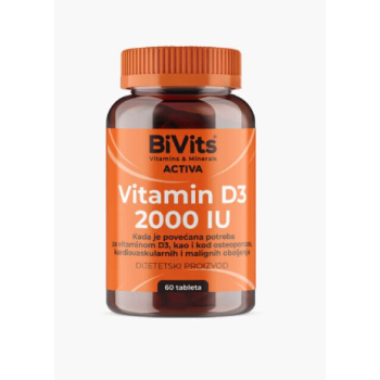 BIVITS ACTIVA VITAMIN D3 2000IJ TABLETE A 60