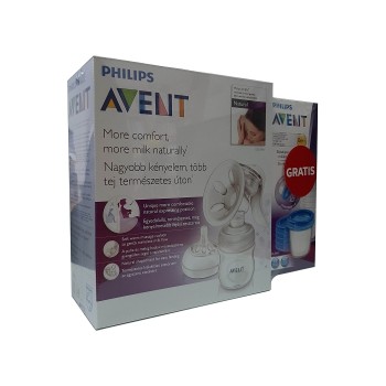 AVENT PUMPICA MANUELNA ZA IZMAZANJE NATURAL + GRATIS VIA SOLJE 5 KOMADA SA POKLOPCIMA SCF330/20/619