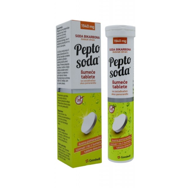 Pepto Soda Šumeće Tablete Pomorandža A20