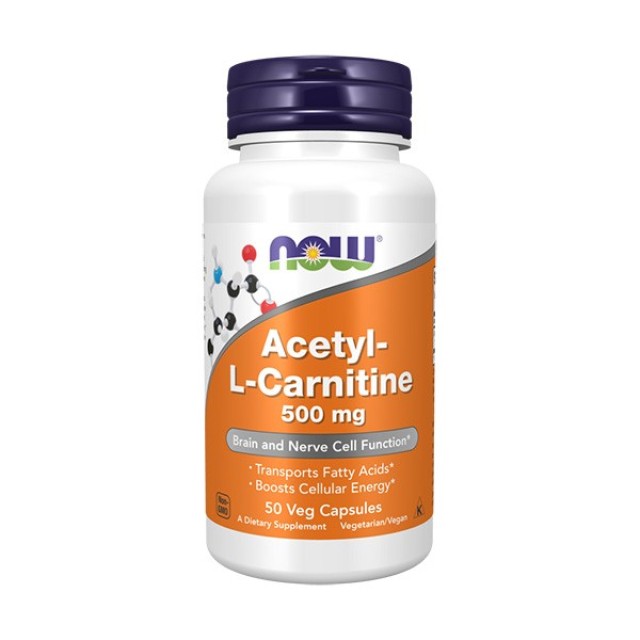 Now Acetyl-L-Carnitin Kapsule 50X500Mg