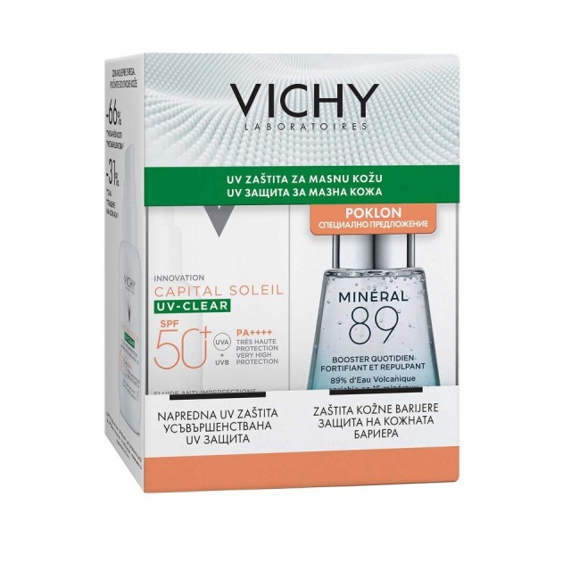Vichy Capital Soleil Fluid Uv-Clear Spf50+ 40Ml+Mineral 89 30Ml 4004 Promo Vichy Capital Soleil Fluid Uv-Clear Spf50+ 40Ml+Mineral 89 30Ml 4004 Promo