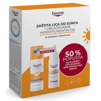 EUCERIN SUN BOX PIGMENT CONTROL FLUID SPF50+ 50ml + ANTI-PIGMENT SKIN PERFECTING SERUM 30ML