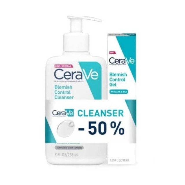 Cerave Gel Za Čišćenje 236Ml+Gel Za Kožu Sklonu Nepravilnostima 40Ml 416