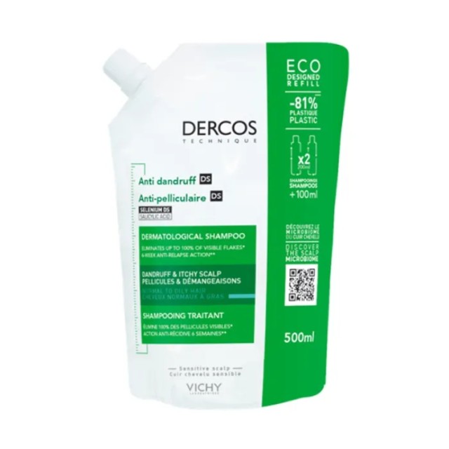 Vichy Dercos Sampon Protiv Peruti Za Normalnu I Masnu Kosu Refill 500Ml Vichy Dercos Sampon Protiv Peruti Za Normalnu I Masnu Kosu Refill 500Ml