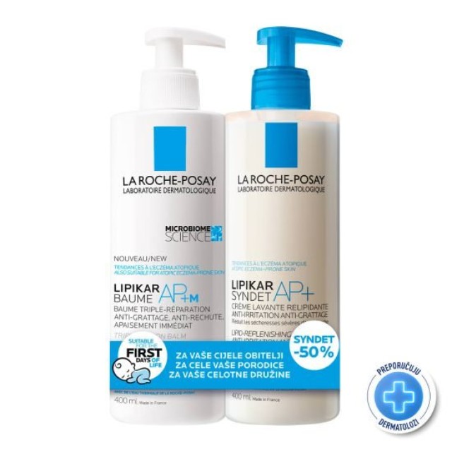 La Roche-Posay Promo Lipikar Baume Ap+M 400Ml + Lipikar Syndet 400Ml