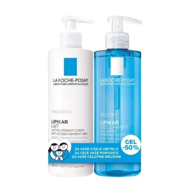 La Roche-Posay Promo Lipikar Lait Losion 400Ml+Lipikar Gel Lavant 400Ml