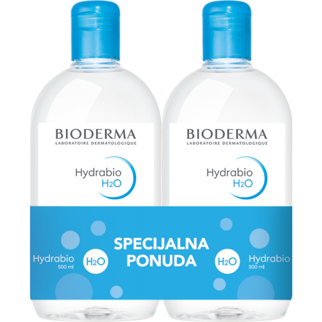 Bioderma Hydrabio H2O Micelarna Voda 500Ml + 500Ml Promo
